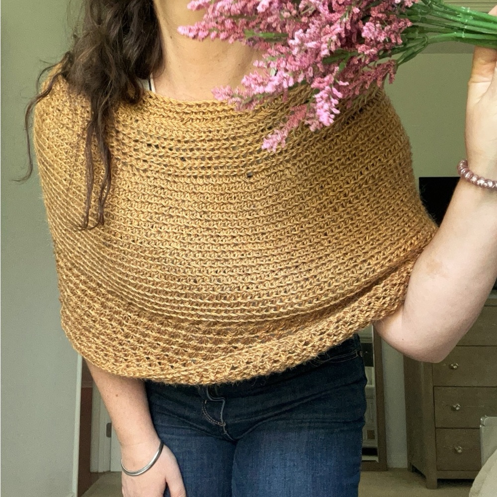Elegant Tan Women's Poncho